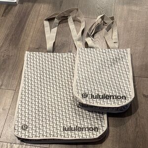 NEW Lululemon 2025 Holiday Shopping Tote Bag Set - Bundle of Large and Small